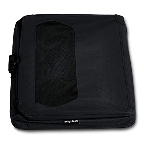 Amazon Basics Foldable Portable Soft Pet Dog Crate Carrier Kennel, 36 x 24 x 24 inches, Black - color: BLACK, size: 36.0"L x 24.0"W x 24.0"H