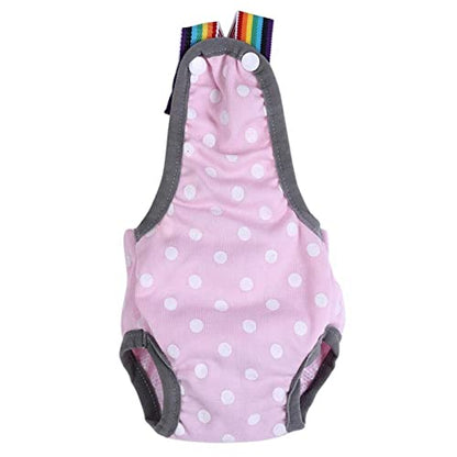 Zerodis 6 Different Size Dog Puppy Diaper Nappy, Physiological Sanitary Design Menstrual Suspender Color Rainbow Label Dog Puppy Diaper Nappy