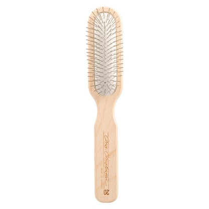 Chris Christensen 20 mm Oblong Pin Dog Brush, Original Series, Groom Like a Professional, Stainless Steel Pins, Lightweight Beech Wood Body, Ground and Polished Tips - size: 20mm