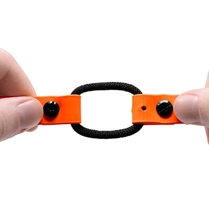 E-Collar Educator 1-Inch Quick Snap Bungee Dog Collar Strap, Orange | Fits FE-580, ET-800 & UL-1200 Receivers Only, 33" Trim-to-Fit, Waterproof, Biothane Collar - color: Orange