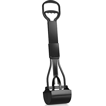 Mr. Peanut's 32" Tall Profile Pooper Scooper, ABS Plastic Frame & Waste Bin with Double Spring Clamp, Lightweight Design, Simple One Click Assembly