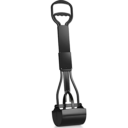 Mr. Peanut's 32" Tall Profile Pooper Scooper, ABS Plastic Frame & Waste Bin with Double Spring Clamp, Lightweight Design, Simple One Click Assembly