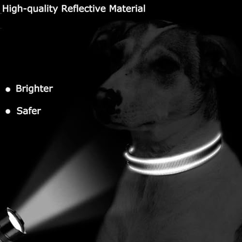 Roses&Poetry Reflective Dog Collar with Gradient Mistyrose, Adjustable Durable Pet Collars for Small Medium Large Dogs (Mistyrose-M) - color: Mistyrose, size: Medium