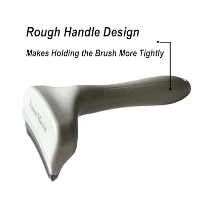Pet Deshedding Tool with Curve Blade, Cat Grooming Brush, Tight V-shaped Teeth Shedding Comb for Cat and Small Dog (White, Small) - color: White, size: Small