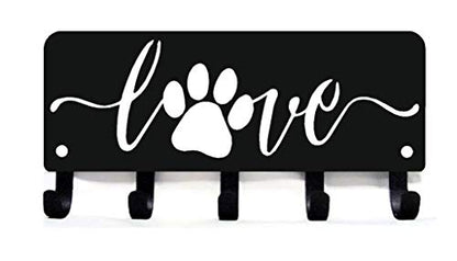 Puppy Dog Love Key Rack Hanger & Holder- Small 6 inch Wide - Made in USA - size: 6" wide x 3" high (Small)