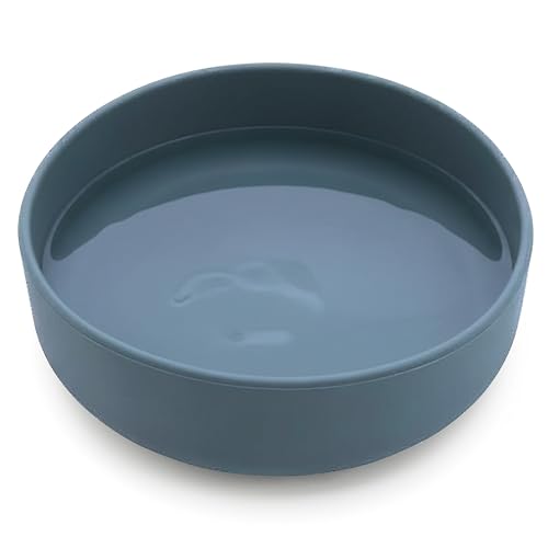 Should We Go? Dog Water Bowl - The Perfect Dish No-Spill, Less Mess Non-Tippable Water & Food Bowl, Silicone with Suction Cup Fits 8 Cups 9.5" Across x 2.5" Tall, Ideal for All Pets, Large-Ocean Blue - color: Ocean Blue, size: Large (9.5” Across and 2.5”