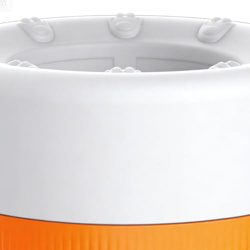 Dog Paw Cleaner Cup – 9cm ABS PBT, Washer Station, Foot | Perfectly Great for Grooming Routine, Puppy Training Cleanup, Quick Rinse Use - color: Orange