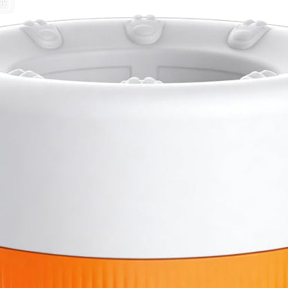 Dog Paw Cleaner Cup – 9cm ABS PBT, Washer Station, Foot | Perfectly Great for Grooming Routine, Puppy Training Cleanup, Quick Rinse Use - color: Orange