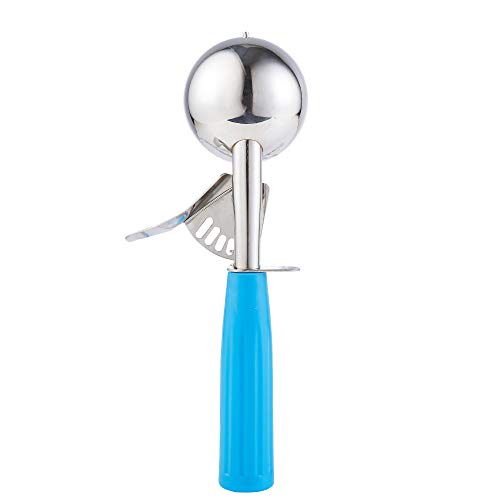 Portion Scoop - #16 (2 oz) - Disher, Cookie Scoop, Food Scoop - Portion Control - 18/8 Stainless Steel, Blue Handle - size: #16 / 2 oz