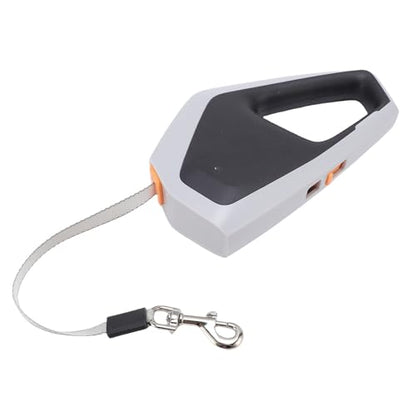Yosoo Health Gear Retractable Dog Leash, 5m Nylon Rope Pet Leash with One Handed Brake, Pause, Lock for Outdoor Walking and Training (Grey Black) - color: Grey Black