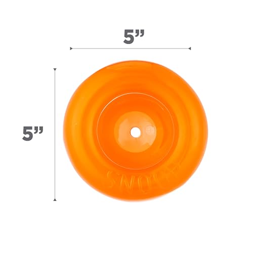 Outward Hound by Planet Dog Snoop Dog Toy – Treat‑Dispenser Puzzle Ball, Interactive Slow Feeder, Medium to Large Dogs, Bouncy & Mint-Infused, Orange, 5" - color: Orange