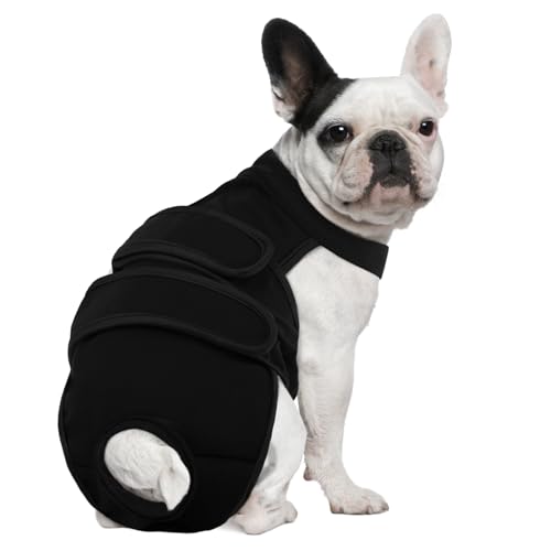 Dog Diapers Female Reusable Washable Period Diaper with Suspender,Adjustable Dog Panties Anti-Harassment, Doggie Diapers for Incontinence, Heat Cycles, or Senior Dogs（XS-XL - color: Black, size: S