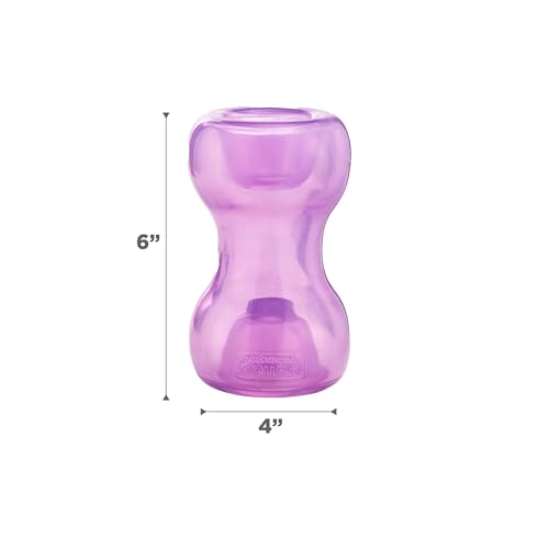 Outward Hound Double Snoop Interactive Treat Dispensing Dog Toy, Puzzle Ball Slow Feeder for Medium to Large Dogs, Mint-Scented for Mental Stimulation & Boredom Relief, 6in x 4in - color: Double Snoop (Purple)