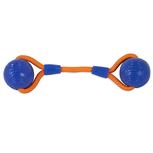 Chuckit! Crunch Ball Dog Toy, Medium, Duo Tug, for All Breed Sizes (Pack of 12) - size: Medium (Pack of 12)