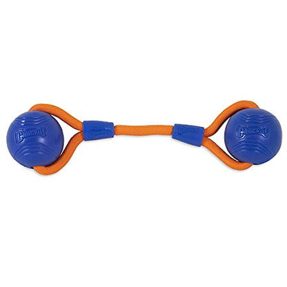 Chuckit! Crunch Ball Dog Toy, Medium, Duo Tug, for All Breed Sizes (Pack of 12) - size: Medium (Pack of 12)