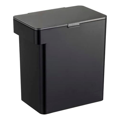 YAMAZAKI Home Tower Airtight Pet Food Storage Container - Cat And Dog Food Holder Bin With Transparent Lid And Handle - Large - Polypropylene - 15 Lbs., 3.2 Gallons, 12 Quarts - color: Black, size: Large