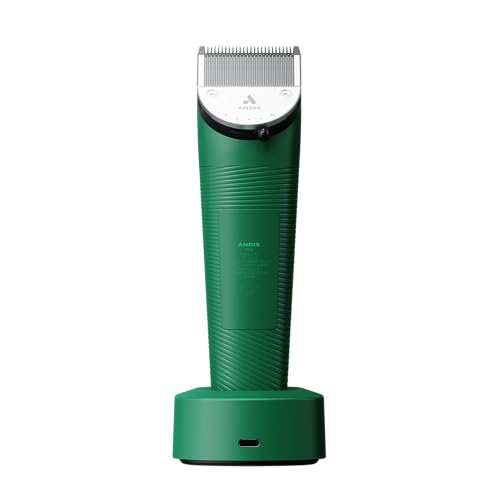 Andis 79085 Vida 5-in-1 Cordless Adjustable Blade Pet Hair Clipper, 11-Piece Kit, Non-Slip Design, Slim Profile, Versitile Fit, Grooming, Green - color: Green