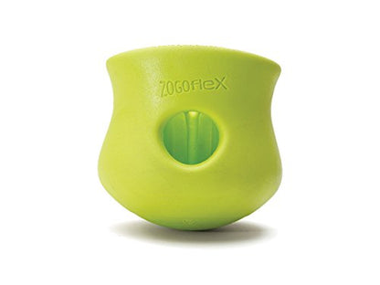 West Paw Zogoflex Toppl Interactive Treat Dispensing Puzzle Dog Toy for Mental Stimulation & Enrichment-Holds Kibble & Treats-Lickable, Freezable & Dishwasher Safe-Made in USA-Small-Granny Smith Green - color: Granny Smith, size: Small
