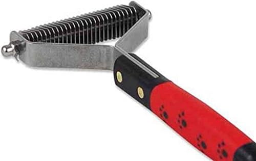 Paw Brothers 26 Blade Fine Double Wide Dematting Undercoat Rake for Dogs and Cats, Professional Grade, Dog Shedding Brush, Stainless Steel Blades, Rounded Gentle Teeth - size: 1 Count (Pack of 1)