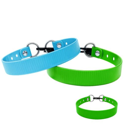 SparkDog 3/4” High Flex Quick Adjust E-Collar Strap Waterproof Replacement Collar Compatible w/SportDOG, Garmin, Dogtra & E-Collar Technologies, Genuine BioThane®-Made in USA (Green HF, High Flex) - color: Bright Green HF