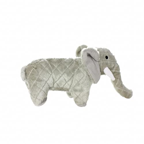 MIGHTY Tuffy 2 Pack Elephant Dog Toys | Ultra Durable Plush Toy with Multiple Layers & Reinforced Seams , Washable and Floats , Mighty® Construction - color: 2PK Grey Elephant