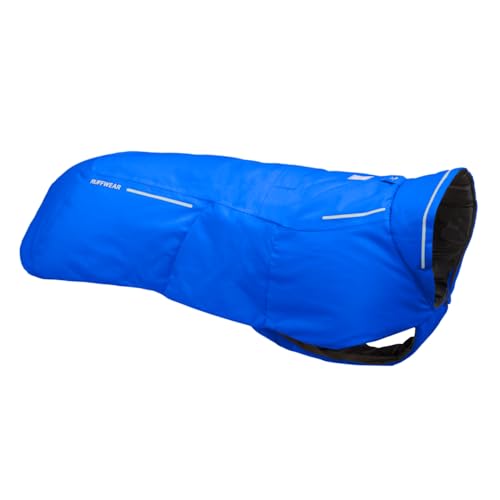 Ruffwear, Vert Dog Winter Jacket, Insulated Waterproof Dog Coat with Harness Leash Portal, Breathable Design with Leg Loops, Windproof Extended Coverage, Reflective Trim, Blue Pool, Large - color: Blue Pool, size: Large