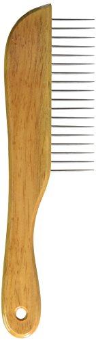 Detangling dog combs for grooming matting – OmniPet Eco‑Friendly Bamboo Handle with Stainless Steel Pins – Pet comb for cats and long‑haired breeds prevents painful mats and promotes a smooth coat
