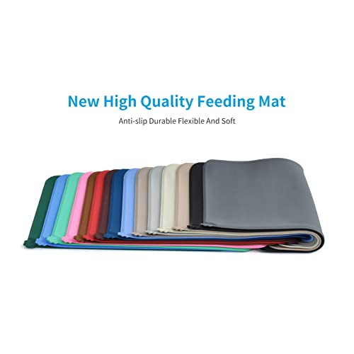 AUDWUD Silicone Waterproof Pet Feeding Mats,Anti Slip Bowl Pad,Dog Mat for Food and Water - color: Lake, size: 18.5" x 11.5"