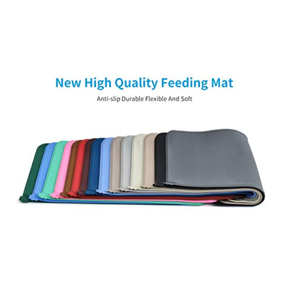 AUDWUD Silicone Waterproof Pet Feeding Mats,Anti Slip Bowl Pad,Dog Mat for Food and Water - color: Apricot, size: 18.5" x 11.5"