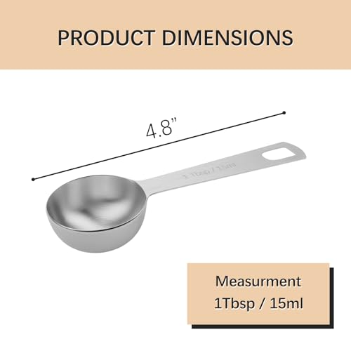 1PCS 1tbsp (3tsp, 15ml, 1/2oz) Single Measuring Spoon, Stainless Steel Individual Teaspoons Only - size: 1 tbsp | 3 tsp | 15 mL | 15 cc | 1/2 oz