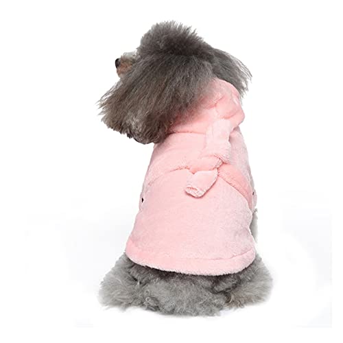 Dog Bathrobe for Small Dogs Winter Luxury Soft Flannel Thickened Hooded Pajamas Quick Drying and Super Absorbent Dog Bath Towel Soft Pet Nightwear for Puppy Small Dogs Cats,Pink - size: S