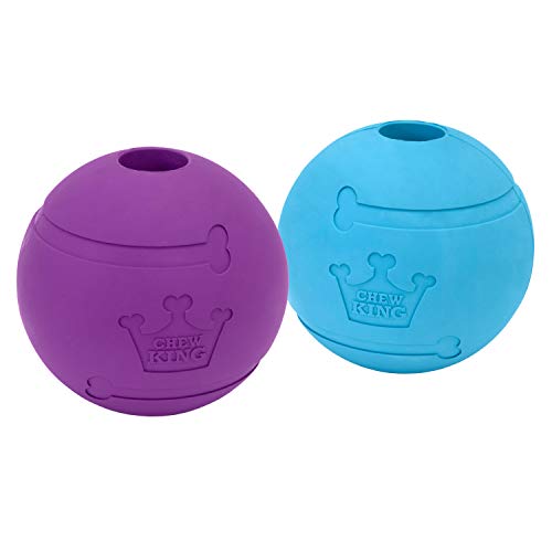 Chew King Fetch Balls Extremely Durable Natural Rubber Toy 4 inch, 2 Pack (CM-10031-CS01) - color: 2-Pack (4" Balls)