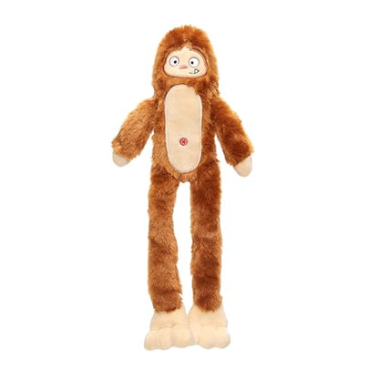 BarkBox Hairy Henderson Dog Toy | Bigfoot Plush Toy with Whip-N-Flip Limbs, Long and Strong Hair, Crinkle and Squeaker | Fun for Dogs - color: Hairy Henderson