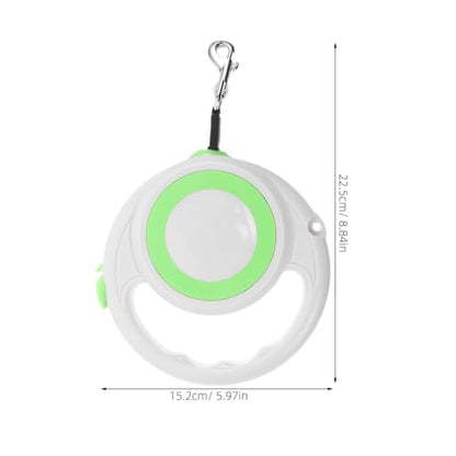 VICASKY Retractable Dog Leash Adjustable Length with Automatic Ring Design, Heavy Duty Pet Telescopic Traction Rope for Small to Large Dogs, Comfortable Walking and Running Leash in Green