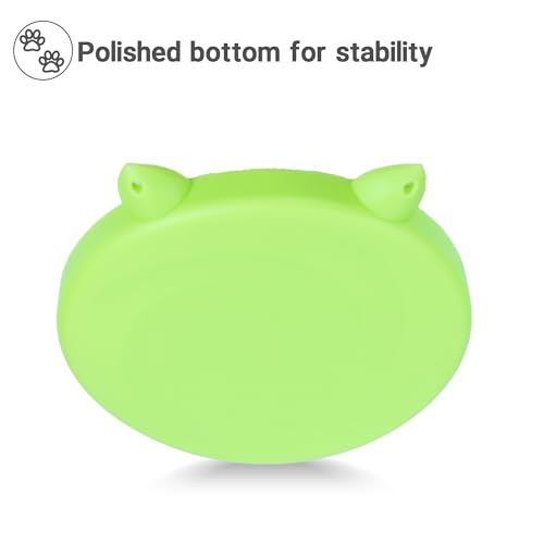 Bifeaw Slow Feeder Cat Bowl, Easy to Clean Silicone Bowl, Ideal for Dry and Wet Food (Orange and Cyan) - color: Orange and Cyan