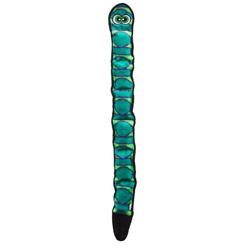 Outward Hound Durablez Snake – Squeaky Plush Dog Toy, No Stuffing for Less Mess, Interactive & Tough, 6 Jumbo Squeakers, Puppies & Dogs, X-Large, 40" - color: Blue Snake, size: X-Large (Pack of 1)
