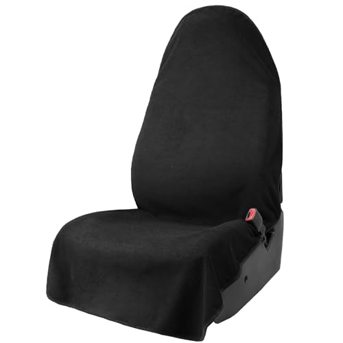 Leader Accessories Black Waterproof Sweat Towel Seat Cover Universal Non-Slip for Car Truck SUV Seat for Dog & Kid Workout Outdoor OR Sport Activities - color: Towel Black 1pcs