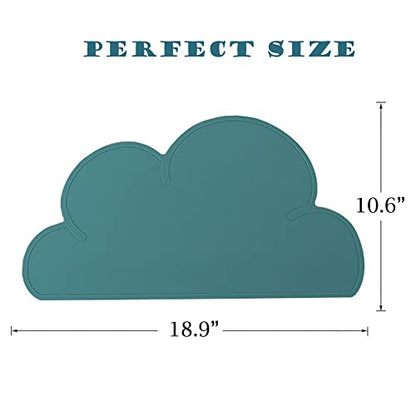 JiangYanus Dog Cat Food Bowl Mat, Waterproof Silicone Pet Feeding Mat | Placemat for Food and Water Bowls, Nonslip Cat Dog Food Placemat Tray Mat, Raised Edges to Prevent Water Spills on Floors - color: Dark Green