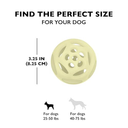 Chew King by Mammoth Glow-in-the-Dark Dog Fetch Balls (2-Pack), Lattice Rubber Fetch Toys for Night Play, High Bounce, Rechargeable Under Any Light, Medium 3.25" - color: D) 2-Pack Lattice (3.25" Balls)