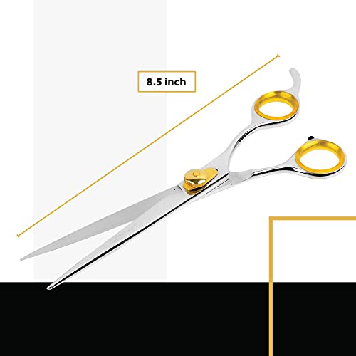 Sharf Gold Touch 440c Japanese Stainless Steal Pet Grooming Shear, 8.5 Inch Straight - size: 8.5 inches, style: Straight Scissors - Blunt Tip