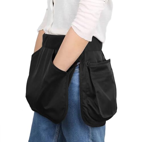Dog Trainer Treat Belt Pouch Waist Apron with Detachable Large Deep Pockets | Adjustable Fit, Tool Pockets Expand, Large Spacious for Leashes, Balls, Toys, & Phone/Keys, Zippers Bag