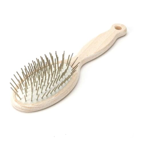 Dog and Cat Professional Oval Grooming Pin Brushes Choose Size Style and Type All Have Ergonomic Handles (9.25 inch Beechwood) - size: 9.25 Inch Beechwood