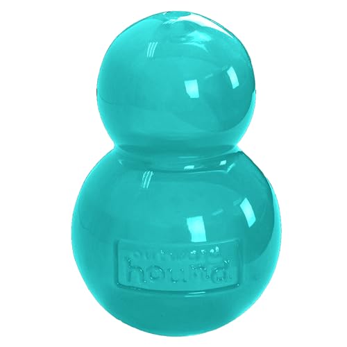 Outward Hound Double-Tuff Stuffable Dog Toy, Medium Blue, 3.9" x 2.5" – Treat Dispensing Chew Ball for Small to Medium Dogs, Interactive Puzzle Toy for Enrichment & Slow Feeding - color: Double-Tuff Stuffable (Blue)