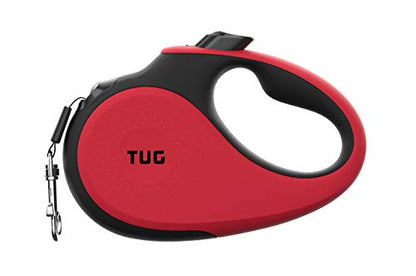 TUG 360° Tangle-Free Retractable Dog Leash with Anti-Slip Handle | 16 ft Strong Nylon Tape | One-Handed Brake, Pause, Lock (Large, Red) - color: Red, size: Large