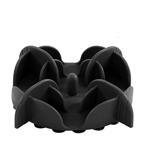 Jaoul Slow Feeder Dog Bowls Insert, 5.4 Inch Cuttable Slow Feeder Insert with 17 Octopus Suction Cups for Small Size Dog Food Bowl (Small, Black) - color: Black, size: Cuttable(Small)