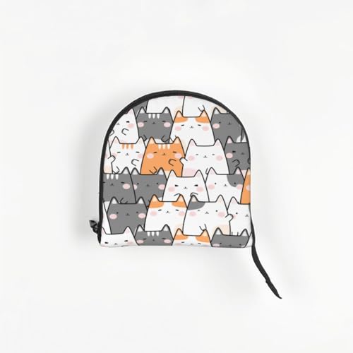 Dog Purse Carrier with Safety Hook - Foldable & Hands-Free Dog Cat Carrier Bag for Subway, Travel, Shopping up to 20lbs Cute Kitten Print - color: Cute Kitten Print