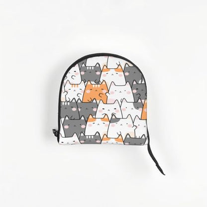Dog Purse Carrier with Safety Hook - Foldable & Hands-Free Dog Cat Carrier Bag for Subway, Travel, Shopping up to 20lbs Cute Kitten Print - color: Cute Kitten Print