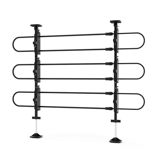 Magshion Adjustable Dog Barrier, Pet Gate Vehicle Back Seat Divider Universal for SUVs, Cars, Trucks & Minivans, 34''-60'' Wide, 30''-50'' Tall, Strong Metal Tubing & Easy Install, Black