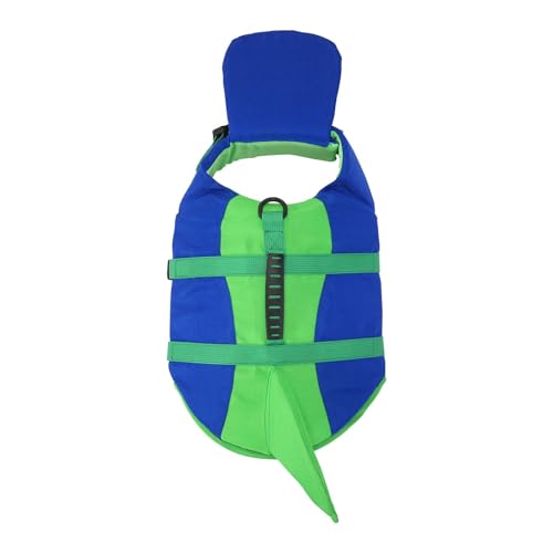 for Dogs for Swimming Boating, Dog with Removable Front Float and Easy to Carry Top Handle for Safe Swimming and Water Activity Dog Lifejacket - color: blue green, size: L