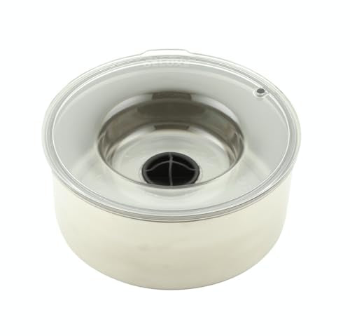Slopper Stopper Stainless Steel Dripless Water Bowl with Tritan Plastic Lid, Holds 1 Gal, Reduces Spills & Trails Up to 85%+, Water Bowl for Medium Breed Dogs (21-50 lbs), The Original Slobber Stopper - size: 21-50 Lbs Medium, style: Stainless Steel
